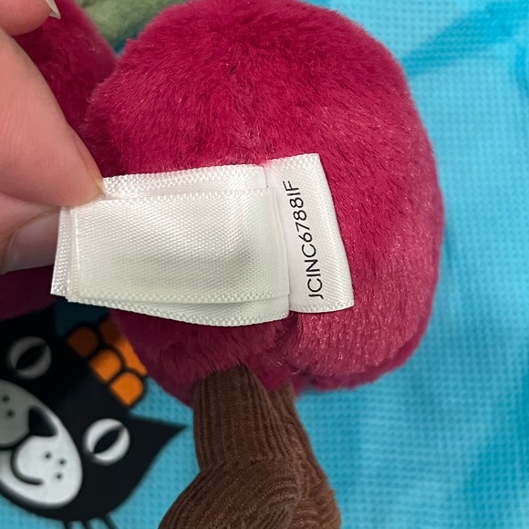 Jellycat Amuseables Cherries Bag Charm-6.3" With Dust Bag 100%Authentic NWT - Picture 3 of 4